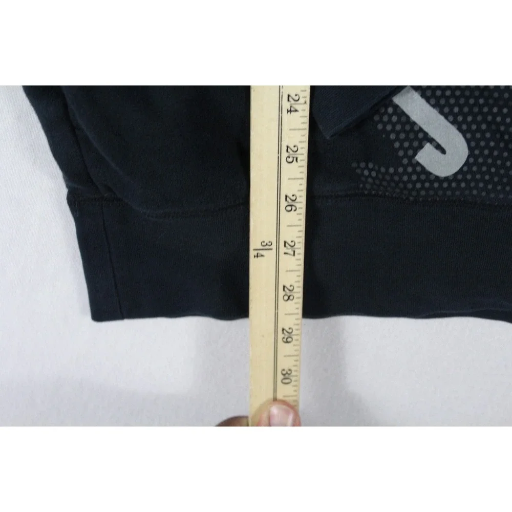 Air Jordan Men Black Sweater Hoodie Spell Out Casual Long Sleeve Size Large